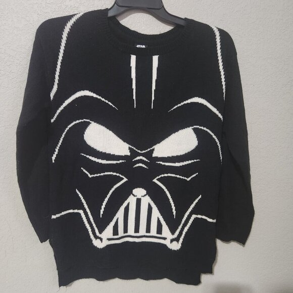 Her Universe Other - Her Universe Small Star Wars Darth Vader Sweater Black White Acrylic Knit
